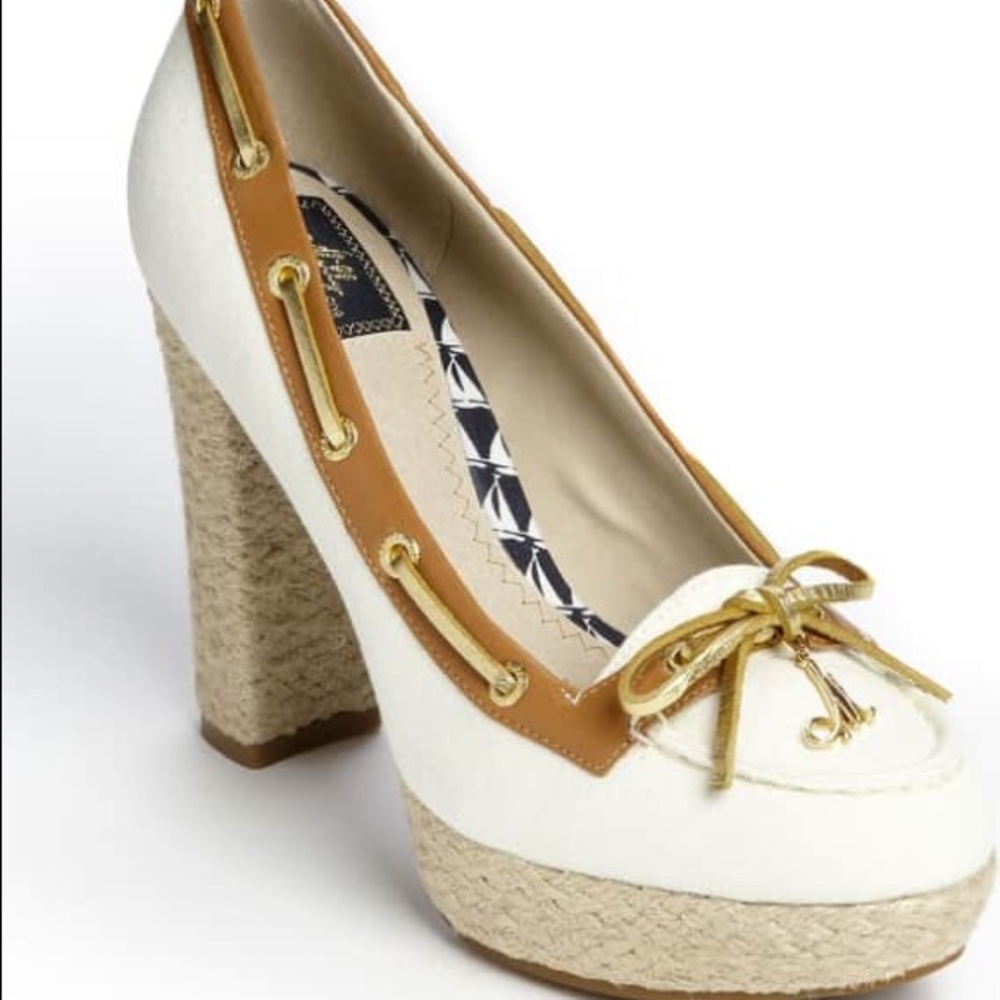 Milly for Sperry Sz 8.5 Jute White Heels